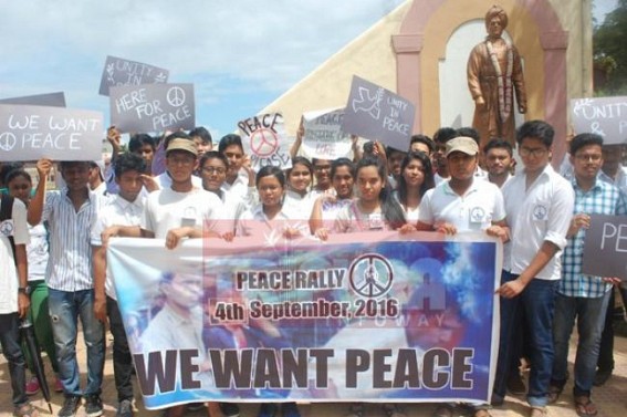 Peace rally organised by students on Sunday